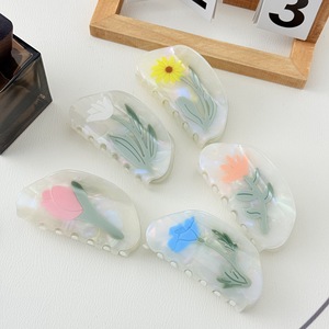 ยูซี คลิปหนีบ<span class=keywords><strong>ผม</strong></span>อะซิเตทขนาดใหญ่ 10 ซม. ลายดอกไม้  รักษ์โลก  รับผลิตแบบ OEM/ODM  คลิปหนีบ<span class=keywords><strong>ผม</strong></span>ทนทานสำหรับใช้ในชีวิตประจำวัน - Product Image 1