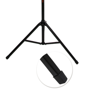 Atril de música plegable ajustable negro con soporte estable de goma y metal de 75-153cm de altura - Product Image 5