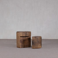 Table d'appoint en bois massif de luxe antique pour le salon, meubles faits à la main, design écologique Wabi-Sabi, élégant et haut de gamme