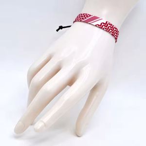 Wholesale Palestine <b>Ribbon</b> Scarf Accessories <b>Ribbon</b> Braided Bracelet Arabic Scarf Style Braided Adjustable Woven Bracelet - Product Image 5