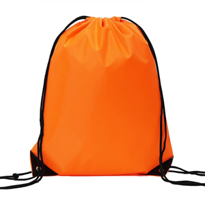 Custom logo Printed Nylon Waterproof Drawstring Bag Backpack, Gym Sports Backpack