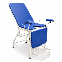 Table d'examen gynécologique avec cadre en acier inoxydable et support de jambe réglable pour usage hospitalier et clinique
