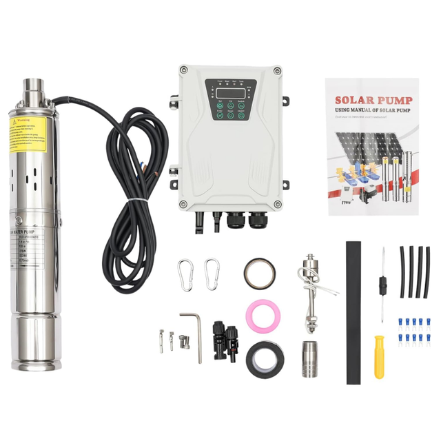 3-Year Warranty Solar Water Pump Kit Stainless 316 Solar-Powered Submersible Pump for Ponds & Borehole Wells