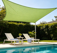 Voile d'ombrage HDPE pour extérieur, toile de protection solaire avec œillets pour patio, jardin, balcon, abri de voiture, toit
