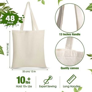 Sac fourre-tout en toile écologique personnalisé tendance, grande capacité, sac de shopping en coton recyclé, vente chaude - Product Image 4