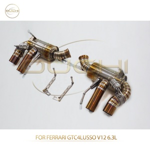 Sistema de Escape Catback OUCHI para Ferrari <span class=keywords><strong>GTC4Lusso</strong></span> V12 6.3L, de Titanio con Válvula y Silenciador, Alto Flujo, Piezas de Rendimiento Automotriz - Product Image 6