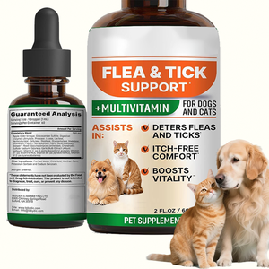 Gotas Líquidas Antipulgas y <span class=keywords><strong>Garrapatas</strong></span> para Mascotas, Suplementos de Apoyo Inmunológico, Absorción Rápida, Naturales y Seguras, Multivitaminas, Minerales y Omega 3 para Gatos - Product Image 5