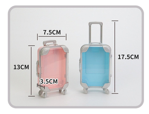 Mini Rolling Luggage for Kids: Clear Toy <b>Suitcase</b> - Pretend Play & Travel Fun - Product Image 4