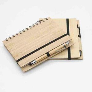 Eco Friendly Recycled Bamboo Cover Printing Laser Engraved <b>Personalised</b> Memo Wood Journal Spiral Notebook Gift - Product Image 4