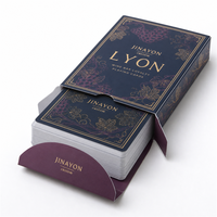 Cartes à Jouer Promotionnelles Personnalisées Jinayon pour Bar à Vin, Jeu de Cartes Hôtelières en Papier Couché 300g avec Dorure Mate