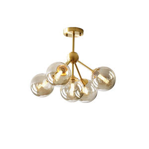 BGST haute translucide multi-tête Cottage salon pendentif lumière chaude et romantique chambre étude lustre en verre - Product Image 6