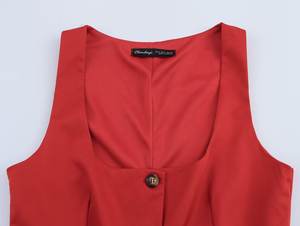 ZADE2025 femmes boutonné col carré sans manches tempérament haut printemps nouveauté gilets et gilets - Product Image 3