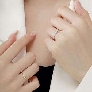 Anillos de Joyería para Mujer Dylam, Diseño Minimalista, Rodio, Chapado en Oro de 18K, Plata de Ley 925, Forma de Copo de Nieve, Circonita Cúbica 5A - Product Image 2