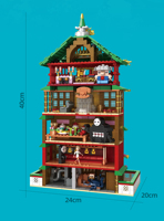 1868pcs Mainan Blok Konstruksi Anime Spirit Away Set Model Rumah Kota Misterius untuk Usia 5 hingga 7 Tahun & Dewasa, Hadiah Perakitan