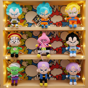 6 Designs Hotsale Japan <b>Anime</b> DBZZ Goku Vegeta Buu Figure 10cm Soft Plush <b>Keychain</b> Charms for Bags Key Pendant Accessories - Product Image 2