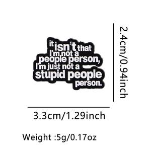 Broche en métal créative avec citation de dessin animé motivante, accessoires de mode - Product Image 6