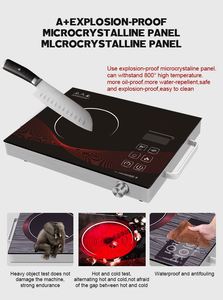 Plaque de cuisson à induction 2200W/3500W en gros, cuisinière électrique intelligente à induction électromagnétique, plaque de cuisson infrarouge en céramique pour hotpot - Product Image 5