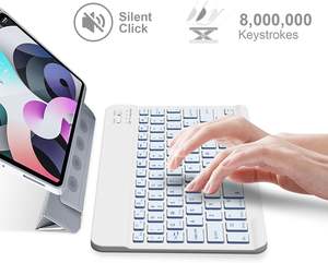 คีย์บอร์ดบลูทูธไร้สายภายนอกขนาดเล็กสำหรับ <span class=keywords><strong>iPad</strong></span> Air 2 Samsung Galaxy <span class=keywords><strong>S6</strong></span> <span class=keywords><strong>Lite</strong></span> - Product Image 4