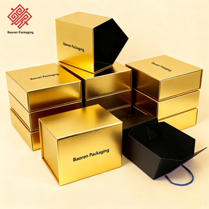 Baoren Gold Acceptable Take Out Boîte de papier kraft jetable Revêtement UV Vanishing Art Boîte cadeau Cravates à bille Stylos Boîte de papier de luxe - Product Image 4