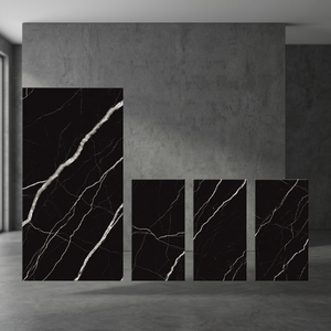 Laurent Black 800x1600mm High Gloss Porcelain <b>Tiles</b> Marble Look Floor And Wall <b>Tiles</b> For Luxury Interiors - Product Image 4