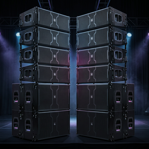 Sistemas de Sonido Line Array Industriales OEM 2024 2025 2026 de 12 Pulgadas para DJ, 10 Altavoces, Asa de Aluminio, Construcción de Plástico, Configuración Completa - Product Image 2