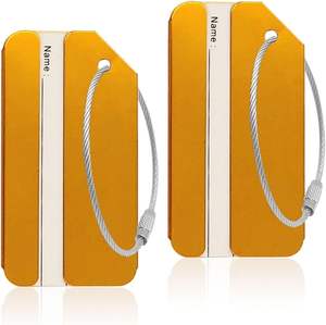 Etiquetas de equipaje metálicas de lujo personalizadas, duraderas y en blanco, admiten colores/tamaños personalizados y logotipos del cliente. - Product Image 1