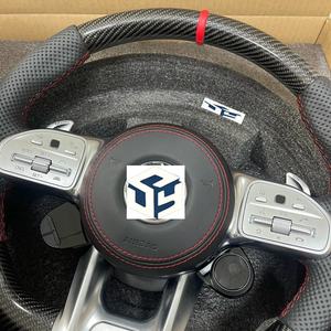 Volant en cuir personnalisé avec design libellule pour <span class=keywords><strong>Mercedes</strong></span>-Benz AMG C63 W222 W213 W221 W205 W204 S300 S320 <span class=keywords><strong>E200</strong></span> E63 - Product Image 2