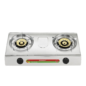 Cuisinière à <span class=keywords><strong>gaz</strong></span> 2 brûleurs en acier inoxydable de Chine, plaque de cuisson en fonte robuste, allumage automatique pour camping-car, extérieur, hôtel, usage domestique - Product Image 1