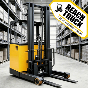 Electric Reach Truck Trilateral Standing Stacker 1t 1.5t 2.0t 2.5t Height Chinese Mfr Direct Supplier Pallet Racking Use