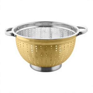 Passoire en acier inoxydable avec poignée Panier à aliments en métal allemand multicolore pour les fruits de riz Plus! - Product Image 1