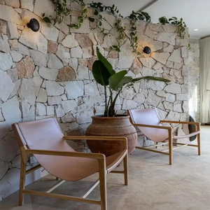Revestimiento de Pared Moderno en Forma de Castillo de Piedra Arenisca Blanca con Superficie Dividida, Piedra Natural de Forma Libre para Uso en Exteriores, Aplicaciones en Villas - Product Image 3