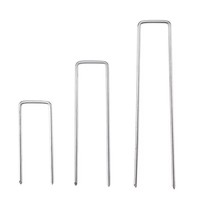 Peint galvanisé vert couleur 6 "paysage agrafe/herbe gazon agrafe métal jardin U broches
