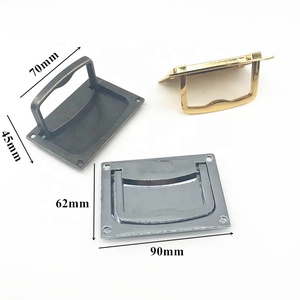 Griff und Knopf Klassischer Quadratischer Boxgriff <span class=keywords><strong>Gold</strong></span> Chrom Antik Verdeckter Einbau-Ringgriff - Product Image 6