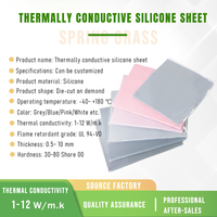 Plaquettes thermiques conductrices en silicone pour dissipation thermique 1-15W/mk, matériau d'interface thermique, haute température, refroidissement CPU, GPU, LED