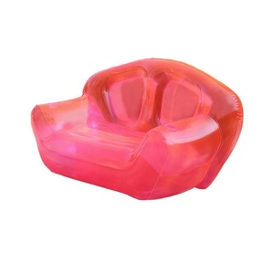 Modern Design PVC Indoor/Outdoor Leisure Transparent Blue Pink <b>Inflatable</b> <b>Sofa</b> Foldable & Reclining for Bedroom Living Room Use - Product Image 1