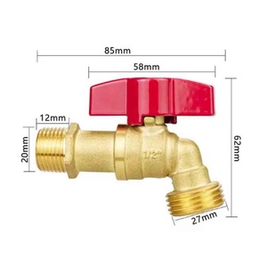 Garden Hose Accessories S60X6 to 3/4" Thread Garden IBC Tote Adapter 3/4" Hose <b>Quick</b> <b>Connector</b> Brass Hose Faucet Valve for tank - Product Image 2