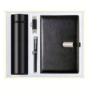 Coffret Cadeau d'Entreprise Haut de Gamme avec Carnet, Flasque, Clé USB et Stylo – Articles Promotionnels et Souvenirs pour Employés – Coffret de Bienvenue en PU - Product Image 3