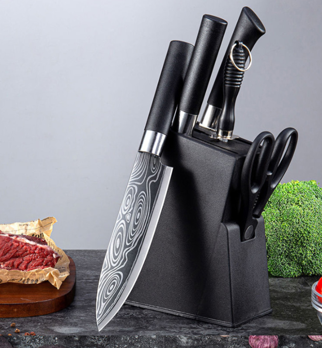 Amazon выбора 6 шт сделанных из нержавеющей стали набор кухонных ножей шеф-повара нож для нарезки нож для Разделки мяса Фруктовый нож, керамический нож для очистки фруктов и овощей