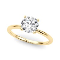 Anillo Solitario de Moissanita Elegante, Talla Personalizada, Certificado GRA, Chapado en Rodio/Oro Amarillo/Oro Rosa, Buen Precio, Venta al Por Mayor