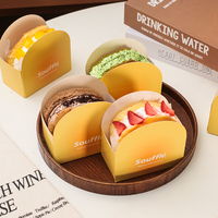Emballage en carton pour pâtisserie, pliable, biodégradable, respectueux de l'environnement, avec logo personnalisé, pour les en-cas, les pâtisseries sucrées, les aliments