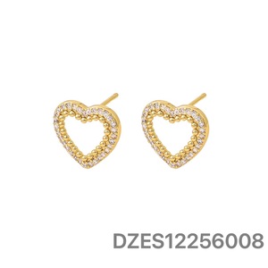 Pendientes de Cristal con Forma de Corazón, Chapados en Oro, Joyería Romántica para Mujer, Joyería de Moda, Pendientes Pequeños - Product Image 5