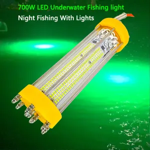 700W 600W 500W Verde Branco luminosa pesca luzes noite fluorescente Salmon Farming luz Água Proof Pesca Luzes