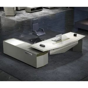 Modern white executive office table/durable solid surface top office desks Manager table