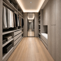 Armoire de dressing moderne et durable sur mesure, finition mélamine, portes en panneaux mélaminés, écologique, pour chambres, appartements, villas