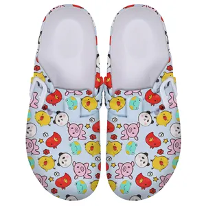 custom designer fashion nursing clogs Cute animals printing sandals comfortable slippers for women