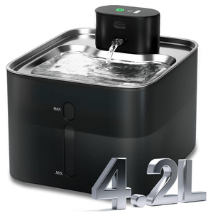 เครื่องให้น้ำแมวแบบอัตโนมัติ ขนาด 4.2 ลิตร แบบชาร์จไฟได้ สำหรับแมวและสุนัข - Product Image 1