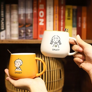 Taza de <span class=keywords><strong>Café</strong></span> con Diseño de Graffiti para Niña y Niño, Taza de Cerámica con Cuchara para Oficina en Casa, Regalo de Negocios - Product Image 2