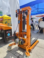 Chariot élévateur portable d'usine, petite taille, hauteur de levage 1,2/1,6 m, capacité de charge 300 kg, pneus en polyuréthane, électrique, détachable