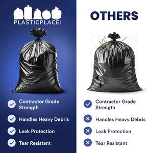 Bolsas de Basura Desechables de PE para Contratistas con Asas Tipo Chaleco para Uso Doméstico y Comercial - Product Image 6