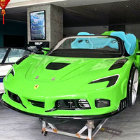 Voiture aquatique à grande vitesse de style Lamborghini verte pour location en station touristique, 5 places, en alliage, avec moteur Yamaha, usage public